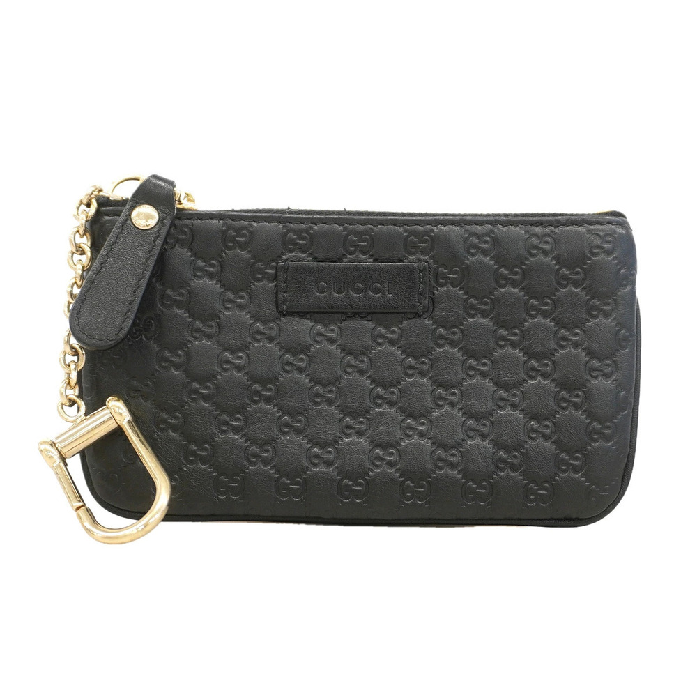 Gucci Coin Case Microguccissima Leather Black